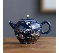 Ensembles De Tasses A Thé Home Service À Thé Boissons Bouilloire Filtrante Portable Voyage 200ml Théière En Céramique Luxe Palace Peinte La Main Fleurs Et Oiseaux(B)