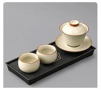 Ensembles De Tasses A Thé Infuseur À Thé Filtre Fait La Main, Tasse Principale, Four Ru, Service En Céramique, Une Théière, Deux Tasses, Plateau, Beauté(Type-C)