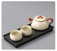 Ensembles De Tasses A Thé Infuseur À Thé Filtre Fait La Main, Tasse Principale, Four Ru, Service En Céramique, Une Théière, Deux Tasses, Plateau, Beauté(Type-D)