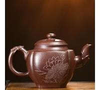 Ensembles De Tasses A Thé Lampe Palais Faite À La Main Bouilloire Minerai Brut Service Thé Zisha Théière Chinoise Yixing Carrée En Argile Violette Grande Capacité 510ml Service A Thé De l'après-Midi