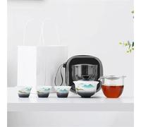 Ensembles De Tasses A Thé Mini Service Thé En Céramique Kung Voyage Avec Sac Transport Passoire Cérémonie Du Chinois Infuseur Bols Boisson(A)