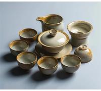 Ensembles De Tasses A Thé Passoire Portable Tasse Maison Thé Drinkware Chinois Rétro Ensembles En Céramique À La Main Bouilloire Théière 10 Pièces/ensemble(D)