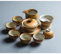 Ensembles De Tasses A Thé Passoire Portable Tasse Maison Thé Drinkware Chinois Rétro Ensembles En Céramique À La Main Bouilloire Théière 10 Pièces/ensemble(C)