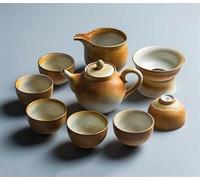 Ensembles De Tasses A Thé Passoire Portable Tasse Maison Thé Drinkware Chinois Rétro Ensembles En Céramique À La Main Bouilloire Théière 10 Pièces/ensemble(A)