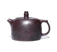 Ensembles De Tasses A Thé Pot De Paysage Fait À La Main, Minerai Brut, Bouilloire Boue Violette, Service Thé Zisha, Fournitures Théière En Argile Boutique 200ml