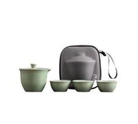 Ensembles De Tasses A Thé Pot Trois Tasses, Costume Glace Craquelée, Glaçage Beauté, Infuseur Thé Pour La Maison, Four Céladon, Service Portable Voyage En Plein Air(Type-B)