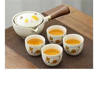 Ensembles De Tasses A Thé Pour Thé Théière Tasse À Ensemble Infuseur Mignon Pet Verre Céramique Kung Fu Service Voyage Ensembles(Type-B)
