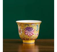Ensembles De Tasses A Thé Service À Thé Chinois Fait La Main 1 Pcs Master Hand Painted Flowers Porcelain Tea Bowl Cup Palace Luxury Enamel Ceramic Teacup(E)