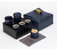 Ensembles De Tasses A Thé Service À Thé Exquis Boîte Rangement En Porcelaine Chinoise Théière Portable Voyage Plein Air Kung Fu Cadeau Cérémonie Chinois(D)
