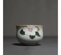 Ensembles De Tasses A Thé Service À Thé Fait Main Accessoires Retro Ru Kiln Ceramic Teacup Hand Painted Flower Tea Bowl Master Cup Travel Portable Meditation(C)