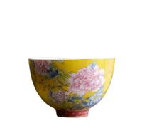 Ensembles De Tasses A Thé Service À Thé Fleurs De Palais Domestique, Petit Bol Portable 65ml, Tasse Couleur Émail Chinois, Principale Pivoine Céramique(Type-C)