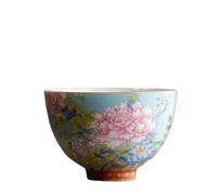Ensembles De Tasses A Thé Service À Thé Fleurs De Palais Domestique, Petit Bol Portable 65ml, Tasse Couleur Émail Chinois, Principale Pivoine Céramique(Type-B)