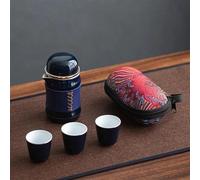 Ensembles De Tasses A Thé Service Thé Chinois En Céramique Kungfu Voyage Simple Pour Tourisme Plein Air Tasse Express(D)