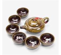 Ensembles De Tasses A Thé Service Thé En Céladon Exquis 7 Pièces Comprenant 6 Tasses 1 Théière Ensemble Marque Tasse Kung Fu Cadeau Unique(B)