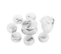 Ensembles De Tasses A Thé Service Thé En Verre Encre Trois Fois Maison Salon Bureau Porcelaine Blanche Tasse Jade Kung Fu Boîte Cadeau