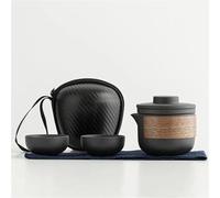 Ensembles De Tasses A Thé Service Thé Kung Fu En Céramique Avec Sac Voyage Théière Tasses Porcelaine Une Portable Chinoise Quatre Service A Thé De l'après-Midi(B)
