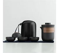 Ensembles De Tasses A Thé Service Thé Kung Fu En Céramique Avec Sac Voyage Théière Tasses Porcelaine Une Portable Chinoise Quatre Service A Thé De l'après-Midi(D)