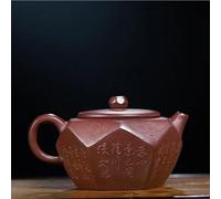 Ensembles De Tasses A Thé Set À Thé Zisha Fait La Main-bouilloire Boue Mauve Minerai Brut 240ml Théière Diamant Sculptée Main Théières En Argile Violette Tradition