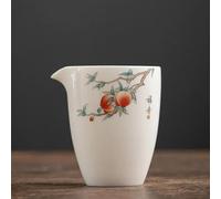 Ensembles De Tasses A Thé Tasse À Thé En Céramique Chinoise Cha Hai Service Porcelaine Blanche 230ml Peach Peinte La Main Service A Thé De l'après-Midi(B)