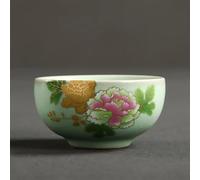 Ensembles De Tasses A Thé Tasse En Céramique Artisanale Fleurs 45ml Rétro Ru Kiln Tea Cup Travel Bowl Set Pu'er Master Teacups Personal Single Service A Thé De l'après-Midi(B 6.5x3cm 45ml)