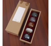 Ensembles De Tasses A Thé Tasse Thé Poterie Grossière Ensemble Tasses Kung Fu Cinq Éléments Grand Service Changement Four Glaçure Chinois(A)