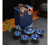 Ensembles De Tasses A Thé Théière Céramique Tasse Thé Chinois Kung Ensembles Four Changé Outils Préparation Voyage Cadeau Cérémonie Pour Amateurs Culture(A)