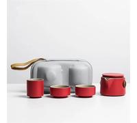 Ensembles De Tasses A Thé Théière Céramique Tasses Thé Service Chinois Kung Fu Voyage Verres(Red)