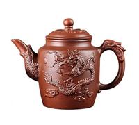 Ensembles De Tasses A Thé Théière En Argile Violette Maître Sculptée À La Main Avec Infuseur Thé Filtre Vert Bouilloire Accessoires Set Chinois KungFu(600ml)