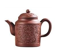 Ensembles De Tasses A Thé Théière En Argile Violette Maître Sculptée À La Main Avec Infuseur Thé Filtre Vert Bouilloire Accessoires Set Chinois KungFu(550ml A)