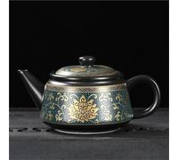 Ensembles De Tasses A Thé Théière En Porcelaine Personnalisée Oolong Thé Bouilloire Faite À La Main 240ml Jingdezhen Vintage Céramique Noire Service(Type-A)