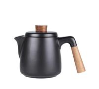 Ensembles De Tasses A Thé Théière Transparente Résistante À La Chaleur, Service Thé De Style, Poignée En Bois, Céramique, Verre Borosilicate Épais Service A Thé De l'après-Midi(Type-C)