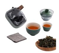 Ensembles De Théière - Ensemble De Tasses À Thé De Voyage En Céramique | Petite Théière De L'après-midi, Ensemble De Fête Avec Tasses Et Serviettes, Kit Portable Pour Usage Domestique Et Extérieur, Vé