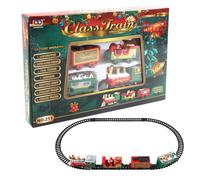 Ensembles de Train Électrique pour | Ensemble De Train Classique De Noël Avec Wagons De Marchandises,Voies Ferrées Et Kits De Chemin De Fer, Ensemble De Jeu Puzzle Avec Pistes De Voiture - pour de 3 à