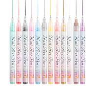 Ensembles de vernis à ongles pour femmes, ensemble de vernis à ongles en gel, Kit de peinture de vernis à ongles imperméable à 12 couleurs, Top de 0,5 mm Marqueurs de dessin supérieur Graffiti Set