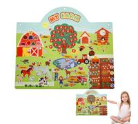 Ensembles d'histoires en feutre - Farm Animals Felt Storyboard, ensemble d'apprentissage interactif, jouet mural préscolaire | La narration a ressenti un conseil d'administration pour l'éducation des