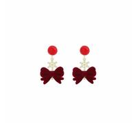 Ensembles Emboutissage Perceuse Fabrication Bijoux Bow Earrings New Year For Girls Nettoyeur Perles Organisateur Bijoux (Red, One Size)
