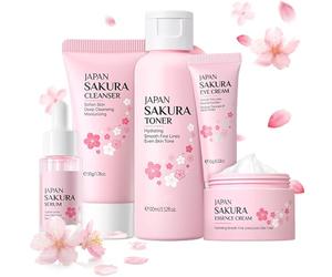 Ensembles et kits de soins de la peau, soin de la peau pour adolescentes, coffret cadeau de soins de la peau avec nettoyant, toner, sérum, crème à essence, crème pour les yeux, kit de voyage essentiel