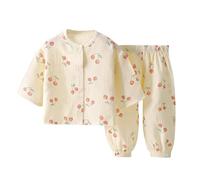 Ensembles été Enfant Garcon 0-7 ans Ensemble Chemise Manche Courte + Pantalon Enfant Ete Chic Pas Cher Ample Mignon Confortable Tailleur Garcon Vintage Casual Vacances Sport (12-18 mois, Beige)