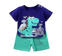 Ensembles Garçon 2 Pièces Tsihrts À Manches Courtes Shorts Taille Elastique Décontracté Mignon a La Mode Casual Jogging Vacances Ensemble Garçon Été