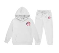Ensembles Hiver Fille Polaire Chaud Pull Ado Ensemble De Survêtement Enfants Vêtements Danse Rue 3 Pièce Tenue Printemps Automne Bébé Garçon 2 Ans Outfit (Blanc,10-11 Ans)