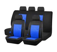 Ensembles Housses De SièGe Voiture pour BMW 3 Series 320 2008-2018, Auto Tissu Couvre Siege Set Complet Avant Et ArrièRe AntidéRapant Accessoires De SièGe De,E/Black-Blue-5 Seats