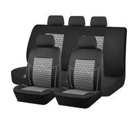 Ensembles Housses De SièGe Voiture pour Nissan Leaf ZE1 Hatchback 2012-2026, Auto Tissu Couvre Siege Set Complet Avant Et ArrièRe AntidéRapant Accessoires De SièGe De,B/Black-Grey-5 Seats