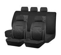 Ensembles Housses De SièGe Voiture pour Nissan Leaf ZE1 Hatchback 2012-2026, Auto Tissu Couvre Siege Set Complet Avant Et ArrièRe AntidéRapant Accessoires De SièGe De,A/Black-5 Seats