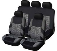 Ensembles Housses Siège Auto pour Renault Captur I 2014 2015 2016 2017 2018,Respirantes Antidérapantes Siège Protection,Avant/Arrière Protection Complète Couverture Siege,C/Grey
