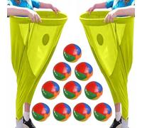Ensembles Jeux Jardin SurdimensionnéS pour Grand-MèRe, Pantalons Jeux FêTe Extravagants Avec Balles Rebondissantes, CôNes Marqueurs et Pompe, Jeux D'ExtéRieur, Jeux de RéUnion Famille GéAnts(J)