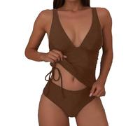 Ensembles Maillots Deux Pièces Femme Maillot'de Bain De Maillot Grande Taille String Sexy Culotte e Bikini Bustier Tanga Ado Fille Noir 2 Bikinis