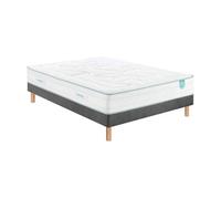 Ensemble Merinos CozyGreen 100% Latex Naturel + Sommier Confort Medium 160x200