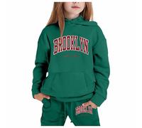 Ensembles pour filles de 2 pièces pour l'automne Sorties pour filles avec capuche Brooklyn New York avec capuche Enfants Ensembles de survêtement 2025 pour enfants Survêtements longs confortables