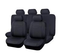 Ensembles Protection Siège Voiture Housses De Siège Voiture Universelles En Tissu Maille Noir Ensemble Complet Adapté À La Plupart Voitures Suv Et Van Couverture Couvre Sieges(9pcs)