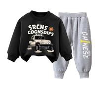 Ensembles Sweat Bébé Ensemble Enfant Bébé Garçon Ensemble Jogging Bebe Sweatshirt À Manches Longues Mignons Imprimé 2 Pièces Unisexe Automne Printemps Hiver